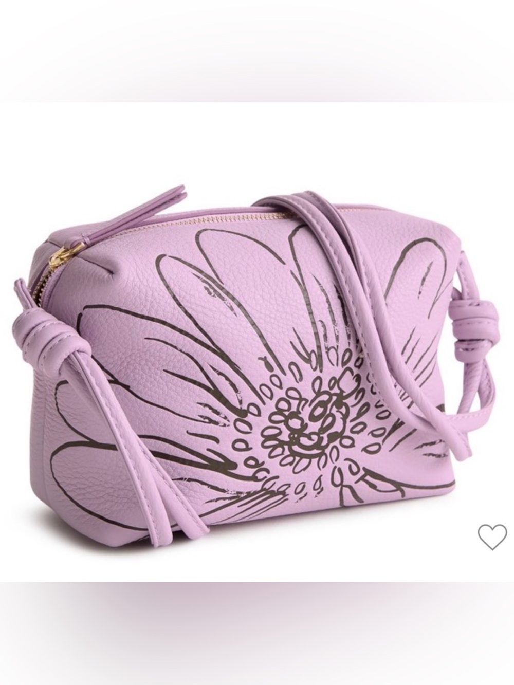 NWOT Vera Bradley Women's Leather Blake Crossbody Bag Bloom Lavender Frost